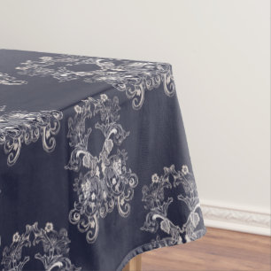 Nappe modèle floral de marine de style baroque