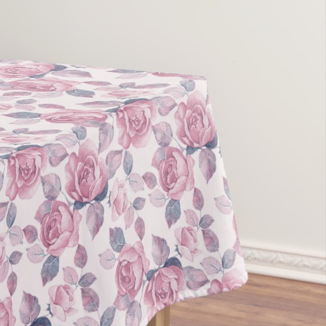 Nappe Modèle floral. roses vintages (In Situ)