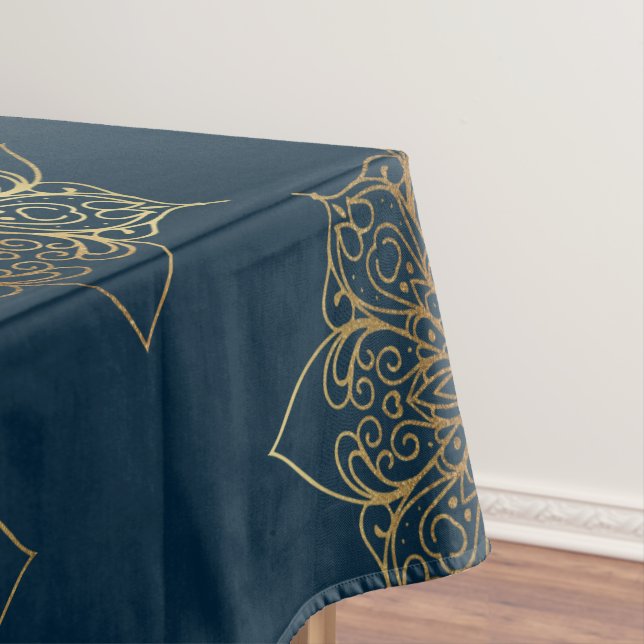Nappe Modèle Mandala Damask Or (In Situ)