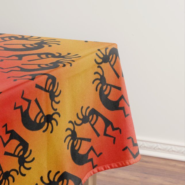Nappe Modèle sud-ouest Kokopelli Jaune Noir Orange (In Situ)