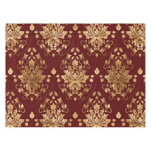 Nappe Modèle Vintage oriental Damask - Rouge et or