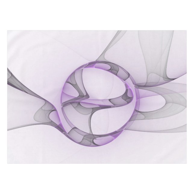 Nappe Modern Abstract Fractal Art Lavender Gray (Devant (Horizontal))