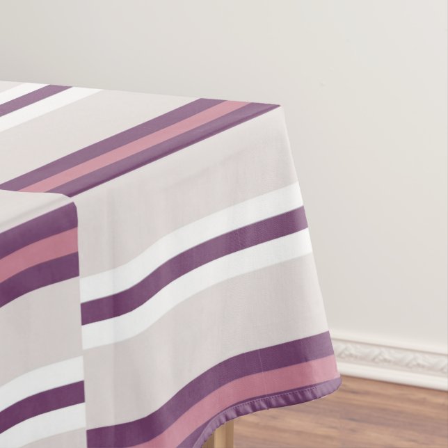 Nappe Modern Mauve and Plum Stripe (In Situ)