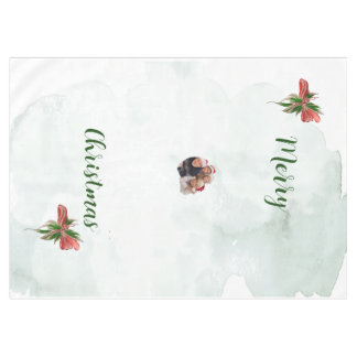 Nappe Modern merry Christmas family photo tablecloth