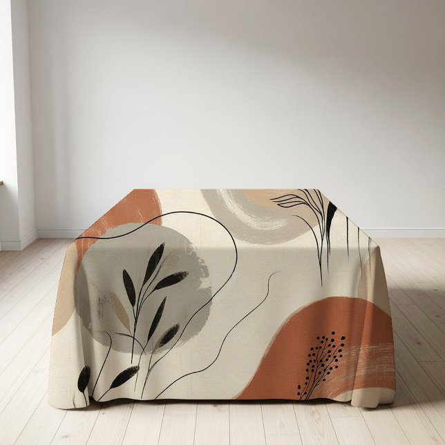Nappe Modern Minimalist Organic Abstract Shapes Pattern (Créateur téléchargé)
