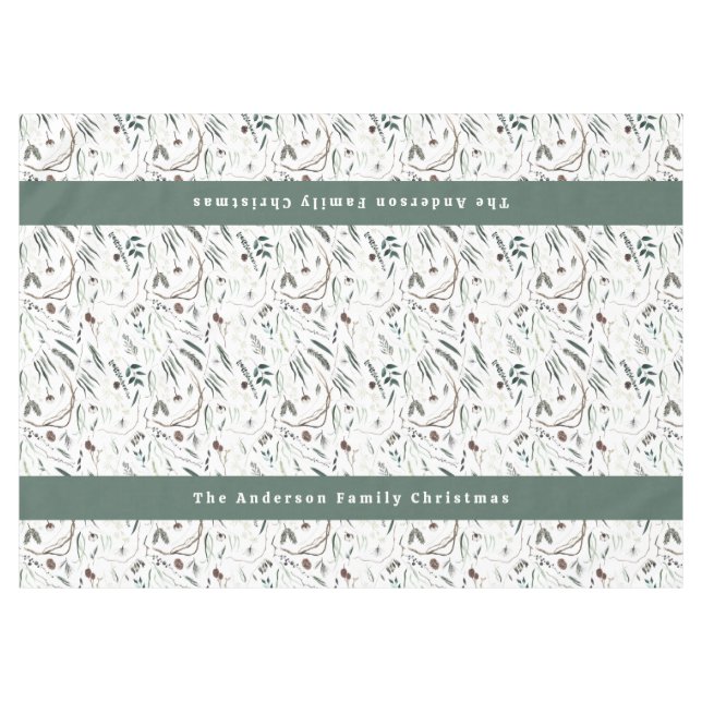 Nappe Moderne et élégant aquarelle feuillage accueil (Devant (Horizontal))