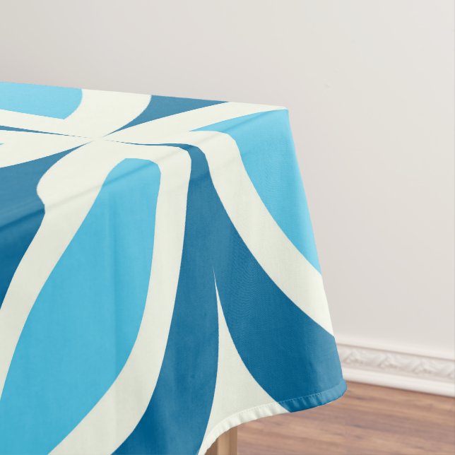 Nappe Moderne géométrique de milieu de siècle Bleu marin (In Situ)