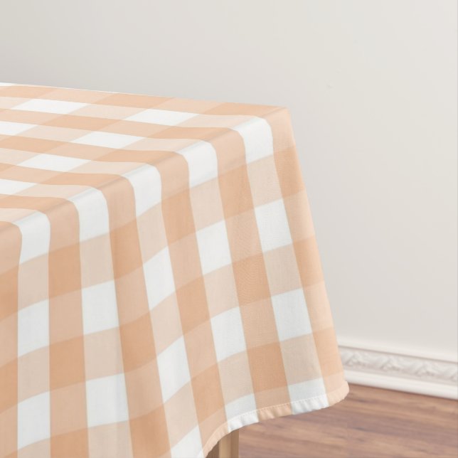 Nappe Moderne Vintage Motif Gingham Pêche Printemps Été (In Situ)