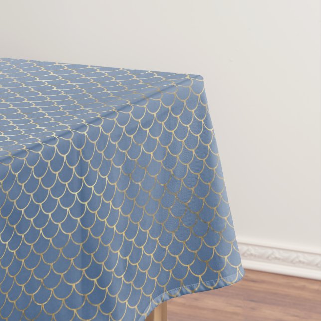 Nappe Moderne Vivid Gold Blue Mermaid Idées (In Situ)