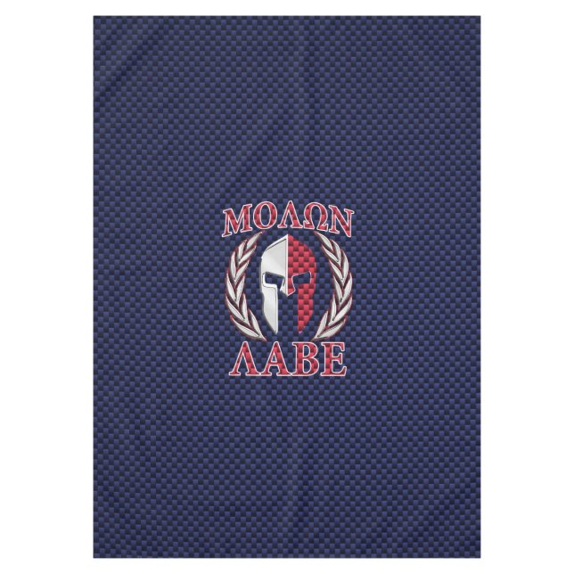 Nappe Molon Labe Spartan Warrior Carbon Fiber Chrome (Devant)