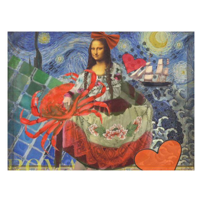 Nappe Mona Lisa Fun Zodiac Whimsical (Devant (Horizontal))