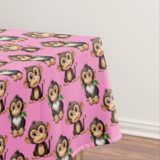 Nappe Monkey Pattern Design Pink 