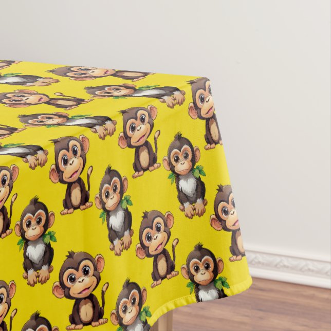 Nappe Monkey Pattern Design Yellow  (In Situ)