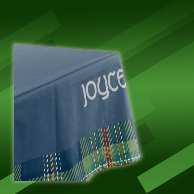 Nappe Monogramme de tarte bleu et vert intemporel | (Créateur téléchargé)