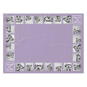 Nappe Monogramme personnalisé de Collage de photos Inst