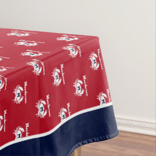 Nappe Monogramme Rouge Marine Bleu Crabe Blanc Tabulatio