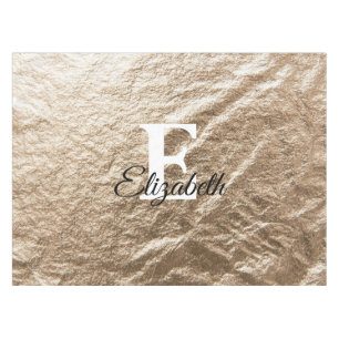 Nappe Monogramme vintage typographie or écroulé papier