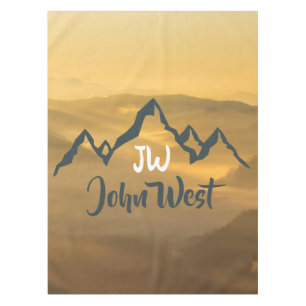 Nappe Monographie de montagnes personnalisables Gold sun