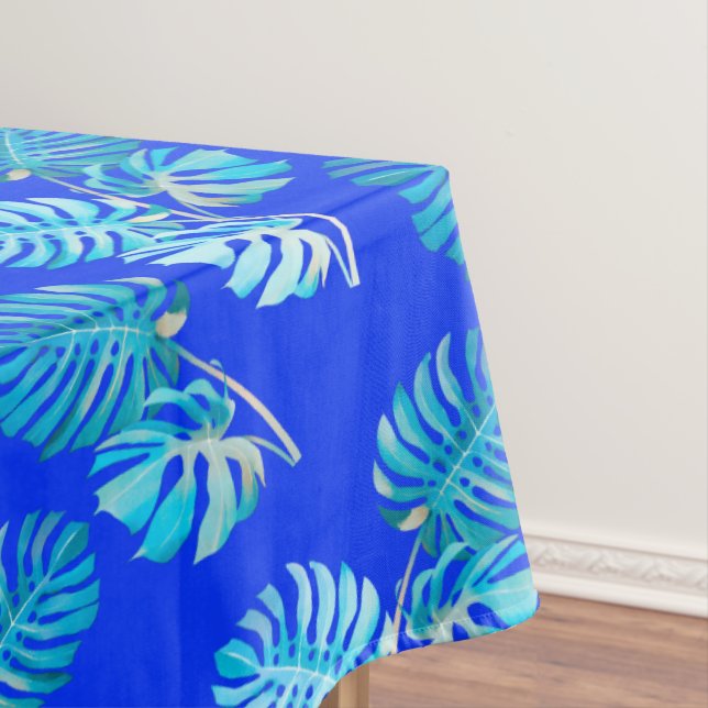 Nappe Monstera Brise Bleu Cobalt (In Situ)