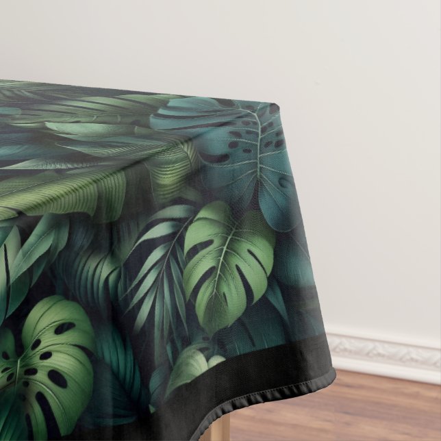 Nappe Monstera Tropical Botanique Jungle Vert  (In Situ)