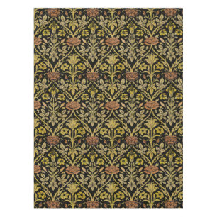 Nappe Morris Arrière - plan noir Rose et Motif de fleurs