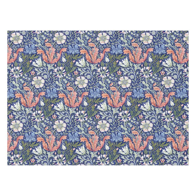 Nappe Morris Blue Arrière - plan 1896 Compton Floral Pat (Devant (Horizontal))