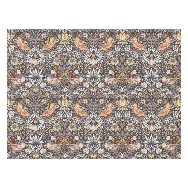 Nappe Morris Strawberry Thief Floral Pattern Earth Tones (Devant (Horizontal))