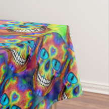 Nappe morte de coton de crâne de zombi de colorant