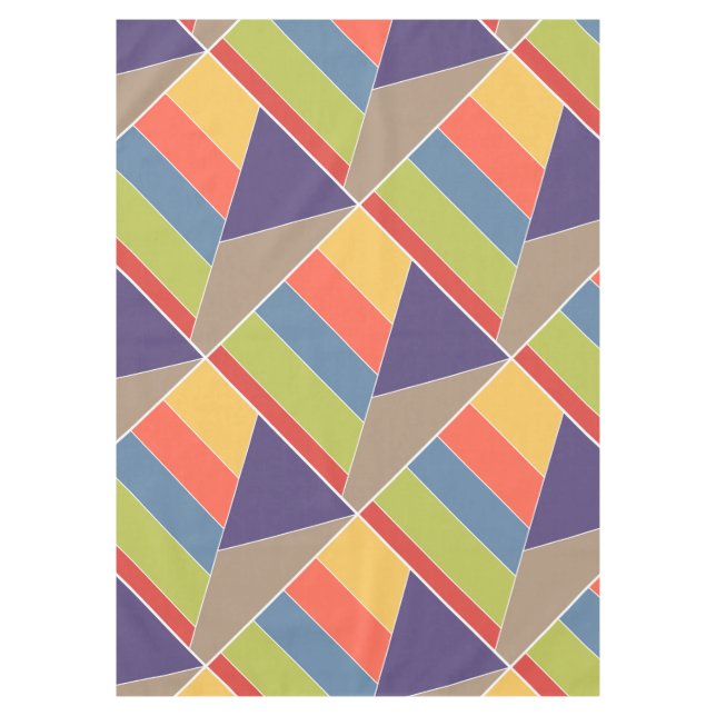 Nappe MOSAIC rayures triangles couleur I + vos idées (Devant)