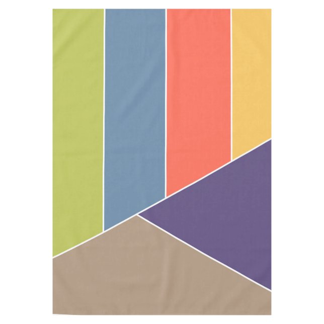 Nappe MOSAIC rayures triangles couleur I + vos idées (Devant)