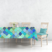 Mosaïque marocaine bleue aqua