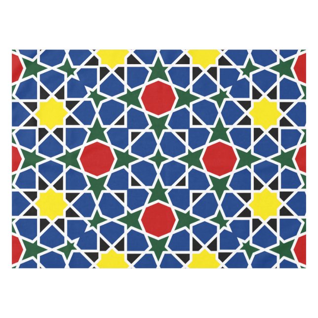 Nappe Mosaïque marocaine Mosaïque géométrique Motif (Devant (Horizontal))