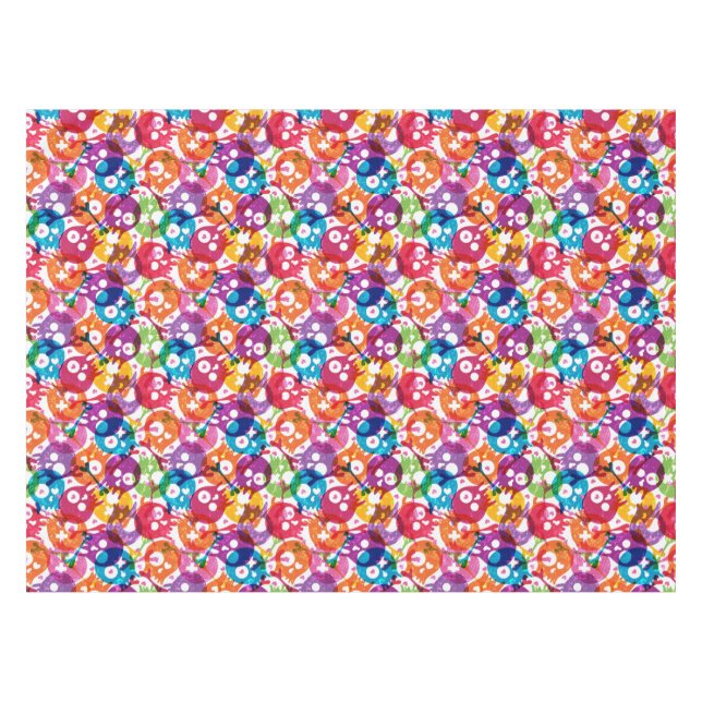 Nappe Motif 3 de crânes (Devant (Horizontal))