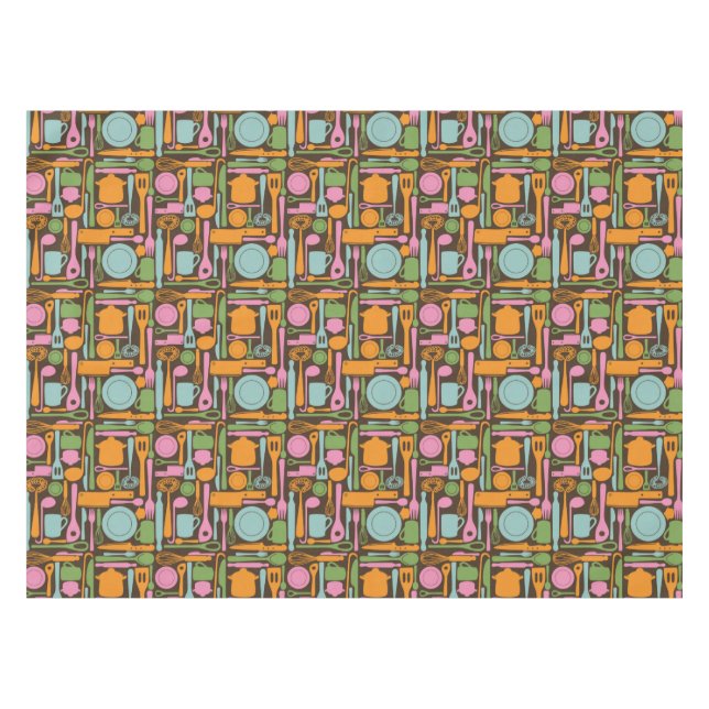 Nappe Motif 3 d'ustensiles de cuisine (Devant (Horizontal))