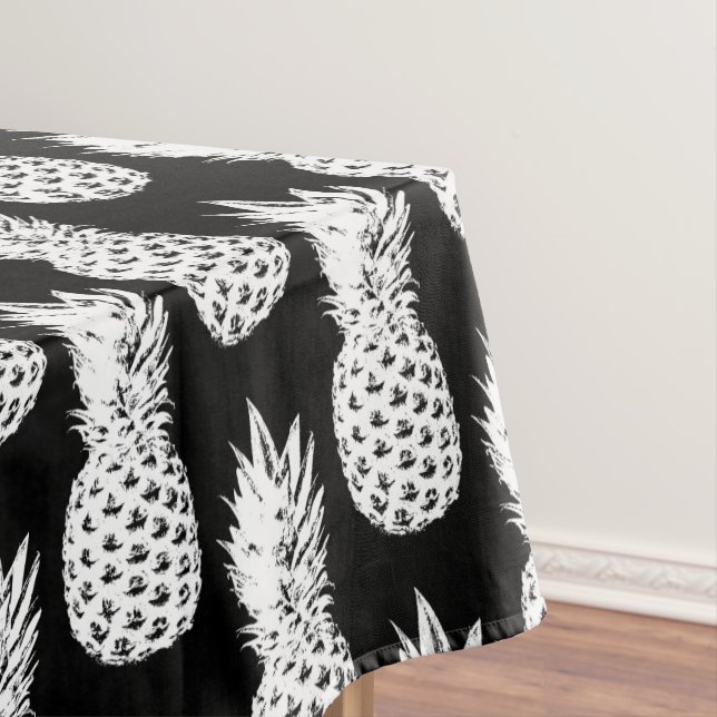 Nappe motif à ananas noir tropical (In Situ)