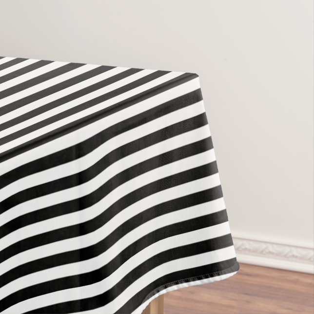 Nappe Motif à bandes étroites noir et blanc (In Situ)