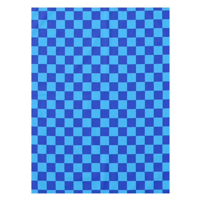 Nappe Motif à carreaux bleu clair et foncé  (Devant)