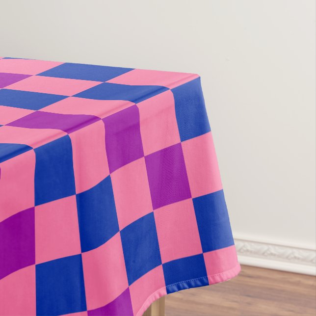 Nappe Motif à carreaux bleu rose violet  (In Situ)