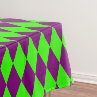Nappe Motif à carreaux Harlequin vert et violet