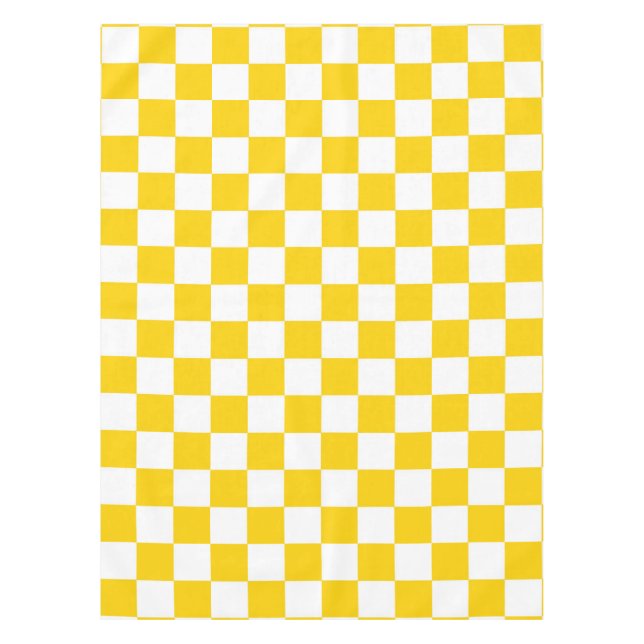 Nappe Motif à carreaux jaune et blanc (Devant)