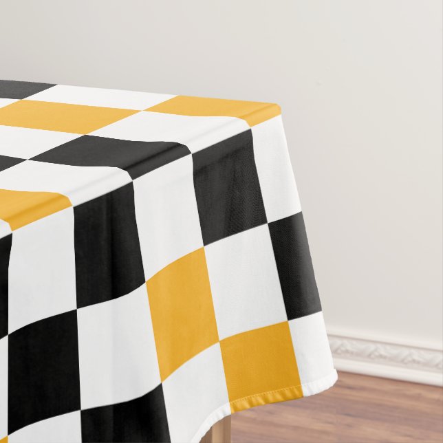 Nappe Motif à carreaux jaune noir blanc  (In Situ)