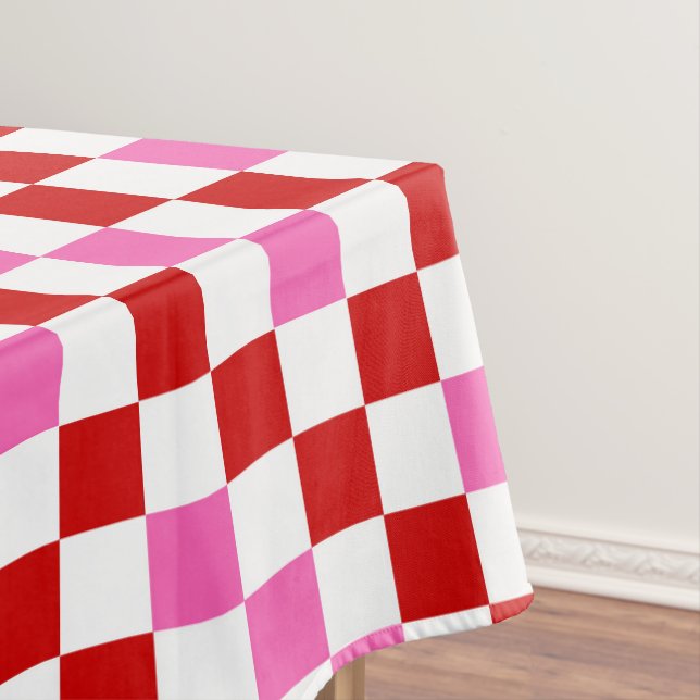Nappe Motif à carreaux rouge blanc rose (In Situ)