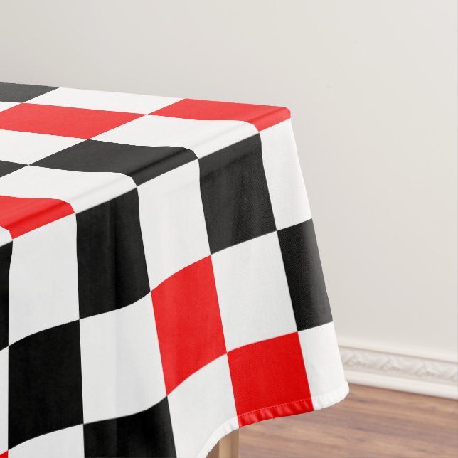 Nappe Motif à carreaux rouge noir et blanc  (In Situ)
