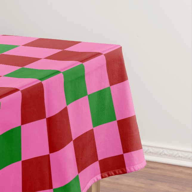 Nappe Motif à carreaux rouge rose vert  (In Situ)