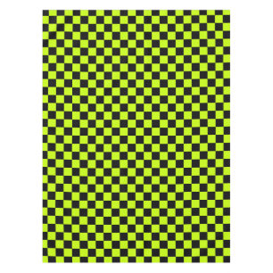 Nappe Motif à carreaux vert acide et noir
