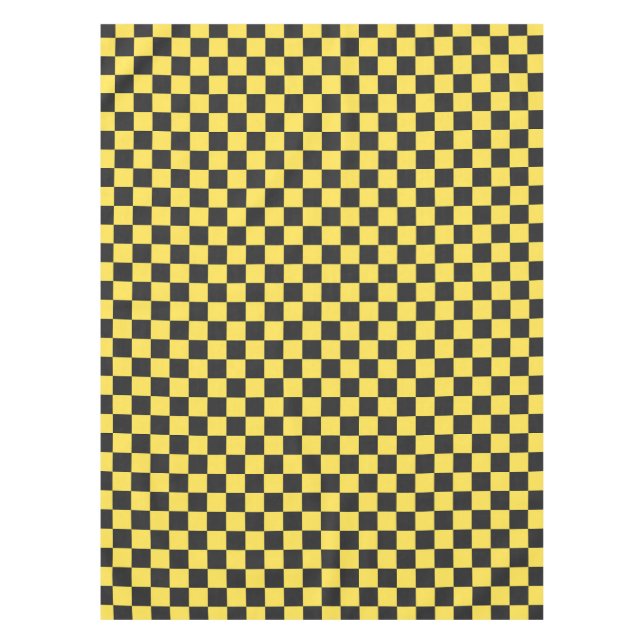 Nappe Motif à damier jaune et noir (Devant)