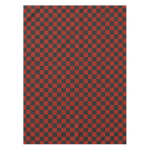Nappe Motif à damier noir et rouge profond