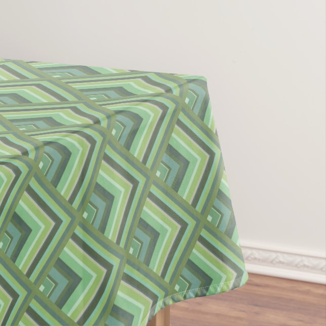 Nappe Motif à échelle à rayures vert olive (In Situ)