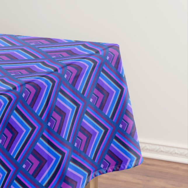 Nappe Motif à échelle Bleu et violet (In Situ)