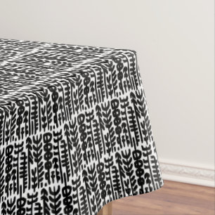 Nappe Motif à l'encre noire d'arbre de course